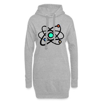 Physique des atomes - Sweat-shirt à capuche long Femme - gris chiné - Devant