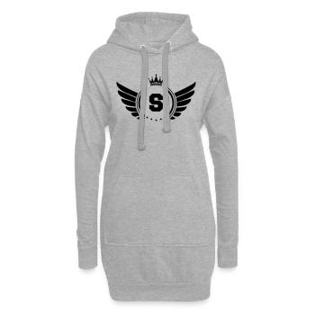 wappen S - Hoodie-Kleid - Grau meliert - Vorne