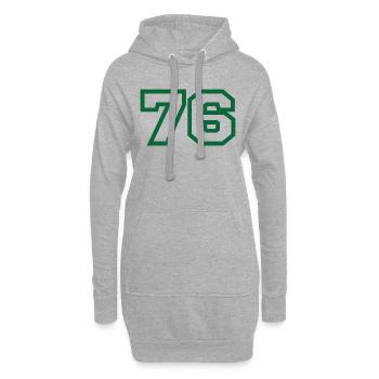 Numéro 76 sport - Sweat-shirt à capuche long Femme - gris chiné - Devant