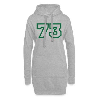 Numéro 73 sport - Sweat-shirt à capuche long Femme - gris chiné - Devant