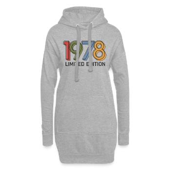 Jahrgang 1978 limitierte Auflage - Hoodie-Kleid - Grau meliert - Vorne