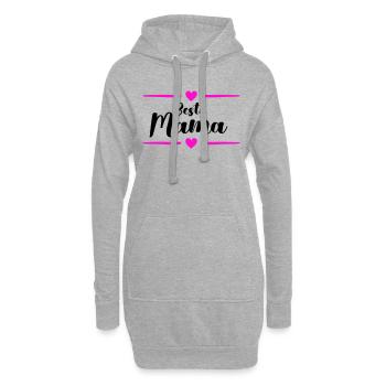 Meilleure maman - Sweat-shirt à capuche long Femme - gris chiné - Devant