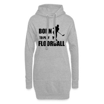 Floorball Ballsport Innebandy Unihockey - Hoodie-Kleid - Grau meliert - Vorne