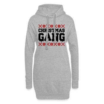 Gang de Noël - Sweat-shirt à capuche long Femme - gris chiné - Devant