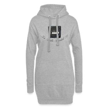 Der unordentliche Ball - Hoodie-Kleid - Grau meliert - Vorne