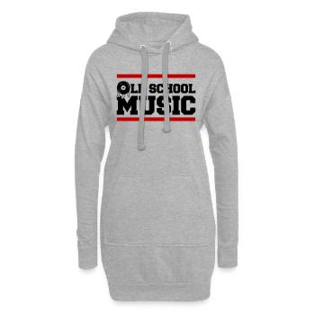 old school music - Hoodie-Kleid - Grau meliert - Vorne