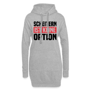 Scheitern ist keine Option - Hoodie-Kleid - Grau meliert - Vorne