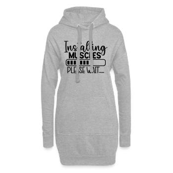 Installing Muscles - Hoodie-Kleid - Grau meliert - Vorne