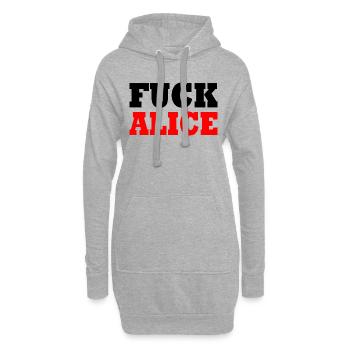 Fuck afd - fuck alice - Hoodie-Kleid - Grau meliert - Vorne