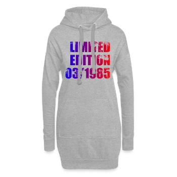 40e anniversaire Edition limitée 03/1985 - Sweat-shirt à capuche long Femme - gris chiné - Devant