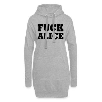 Fuck alice - Hoodie-Kleid - Grau meliert - Vorne