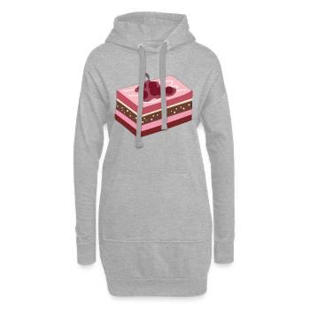 Sweets Kuchen - Hoodie-Kleid - Grau meliert - Vorne