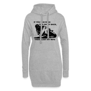 Moto Vélo Biker Rocker Enduro Sport - Sweat-shirt à capuche long Femme - gris chiné - Devant