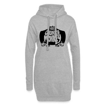 Chunky Affe - Hoodie-Kleid - Grau meliert - Vorne