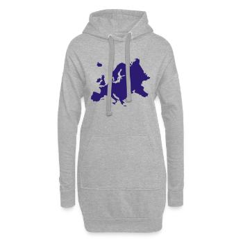 Europe - Sweat-shirt à capuche long Femme - gris chiné - Devant