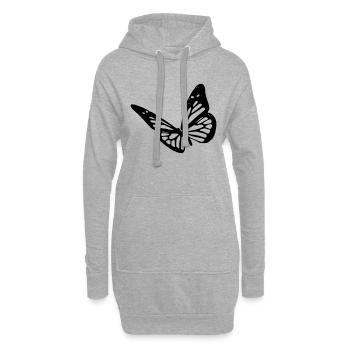 butterfly - Hoodie-Kleid - Grau meliert - Vorne