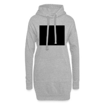 rechteck - Hoodie-Kleid - Grau meliert - Vorne
