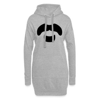 »Frank Zappa« Beard 3 - Hoodie-Kleid - Grau meliert - Vorne