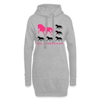 be different - Hoodie-Kleid - Grau meliert - Vorne