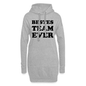 Bestes Team Ever - Hoodie-Kleid - Grau meliert - Vorne