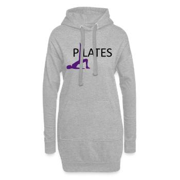 Pilates2farbig - Hoodie-Kleid - Grau meliert - Vorne