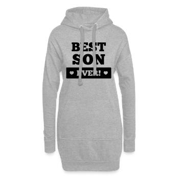 Best son ever - Hoodie-Kleid - Grau meliert - Vorne