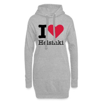 I Love Helsinki - Hoodie-Kleid - Grau meliert - Vorne