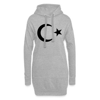türkei türke - Hoodie-Kleid - Grau meliert - Vorne