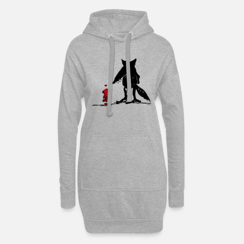 Rotkäppchen - Hoodie-Kleid - Grau meliert