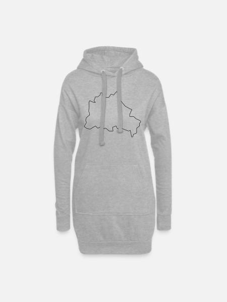 Berlin - Hoodie-Kleid - Grau meliert