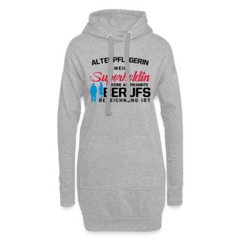 Altenpflegerin - Hoodie-Kleid - Grau meliert - Vorne