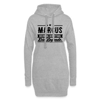 Mann Mythos Legende Marcus - Hoodie-Kleid - Grau meliert - Vorne