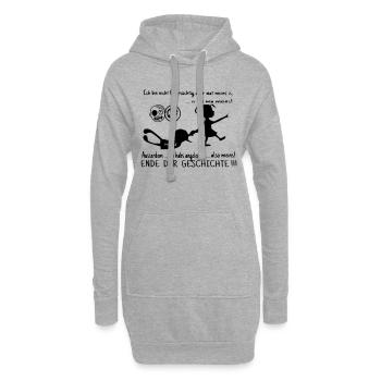Ich bin nicht Eifersüchtig ... - Hoodie-Kleid - Grau meliert - Vorne