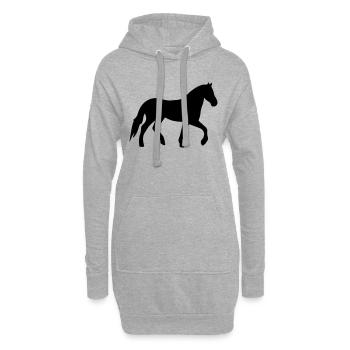 horse - Hoodie-Kleid - Grau meliert - Vorne