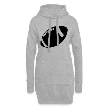 American Football - Hoodie-Kleid - Grau meliert - Vorne