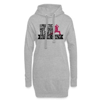 La pratique du yoga chaud à la sueur - drôle - drôle - Sweat-shirt à capuche long Femme - gris chiné - Devant