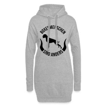 Boxermenschen sind anders - Hoodie-Kleid - Grau meliert - Vorne