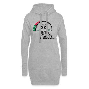 years 25 years anniversary meter - Hoodie Dress - heather grey - Front