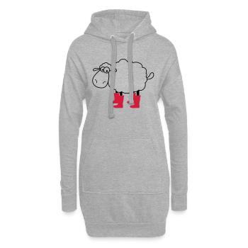 schaafe - Hoodie-Kleid - Grau meliert - Vorne