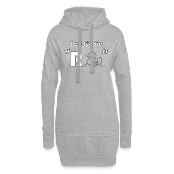 Reif fuer die Rente Ente Pension - Hoodie-Kleid - Grau meliert - Vorne