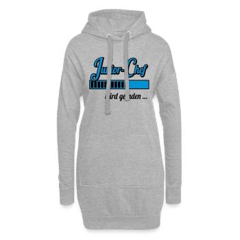 Junior-Chef wird geladen … (Schwangerschaft) - Hoodie-Kleid - Grau meliert - Vorne