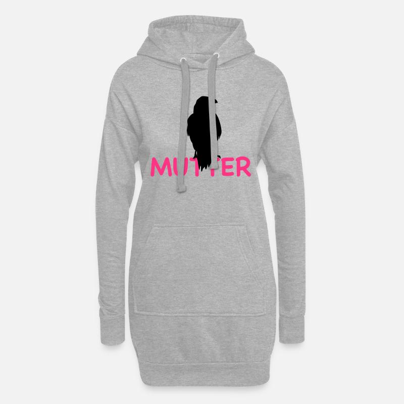 Rabenmutter - Hoodie-Kleid - Grau meliert