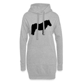 Pony Silhouette - Hoodie-Kleid - Grau meliert - Vorne