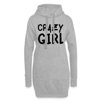 crazy girl - Hoodie-Kleid - Grau meliert - Vorne