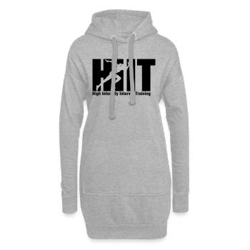 HIIT Intervall Training - Hoodie-Kleid - Grau meliert - Vorne