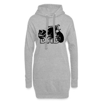 Biker DAD Black Motorcycle - Hoodie-Kleid - Grau meliert - Vorne
