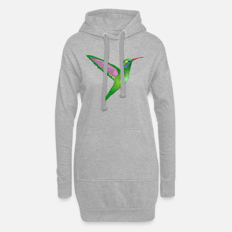 Kolibri - Hoodie-Kleid - Grau meliert