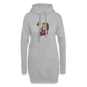 Bier Fass - Hoodie-Kleid - Grau meliert - Vorne