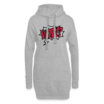 wtf - Sweat-shirt à capuche long Femme - gris chiné - Devant