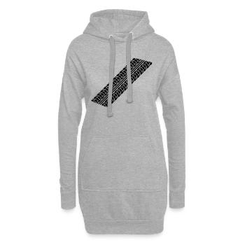 reifenspur__f1 - Sweat-shirt à capuche long Femme - gris chiné - Devant